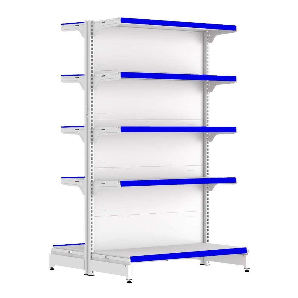 Gondola Centro 170 FIT Inicial Branco 10 Bandeja Pe Azul
