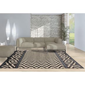 Tapete 200x250cm Lyre Supreme Tapetes São Carlos Ethnic Carbon
