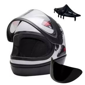 Capacete San Marino Branco Grafic Mais Narigueira Big Viseira Extra