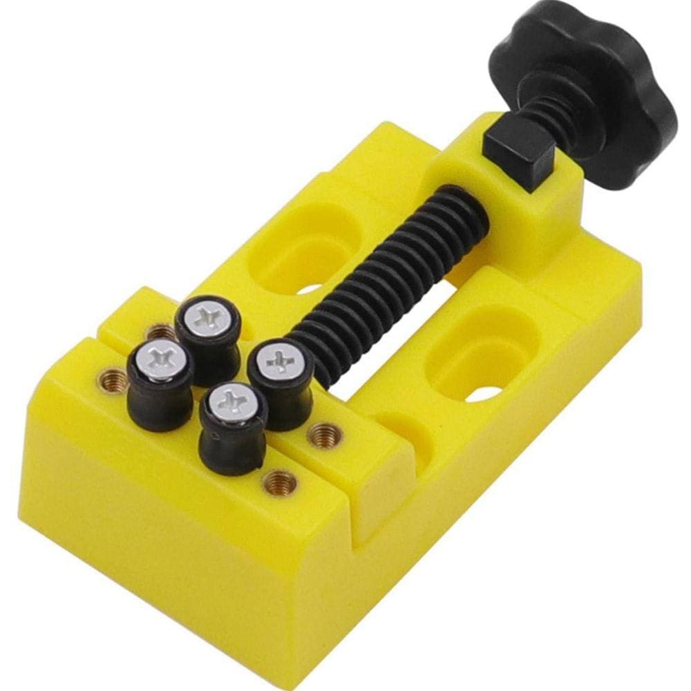 Mini Torno De Bancada Amarelo Morsa Vise Precisão Relojoeiro