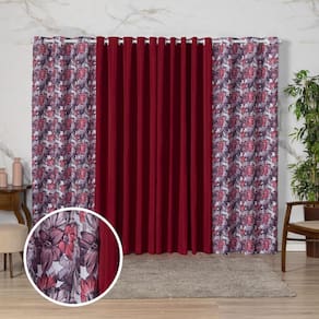 Cortina Floratta Decoração De Sala, Cozinha, 4,00M X 2,20M
