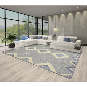 Tapete 300x400cm Lyre Supreme Tapetes São Carlos Azul Claro