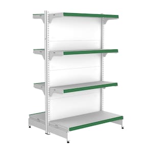 Gondola Centro 137 FIT Inicial Branco 8 Bandeja Pe Verde