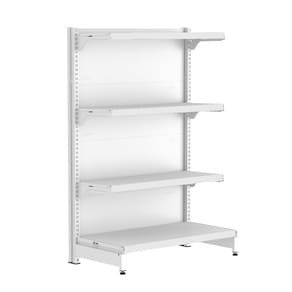Gondola Ponta 137 FIT Branco 4 Bandeja Sp Etiqueta