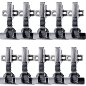 Kit 10 Dobradiça Para Moveis 105º Reta Click Slow Capa Fgv