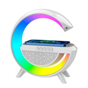 Luminária G Speaker Caixa Som Carregador Indução Rgb Bt