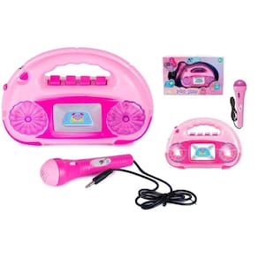 Kit 3 Brinquedo Radio Microfone Musical Toca Musica Luzes