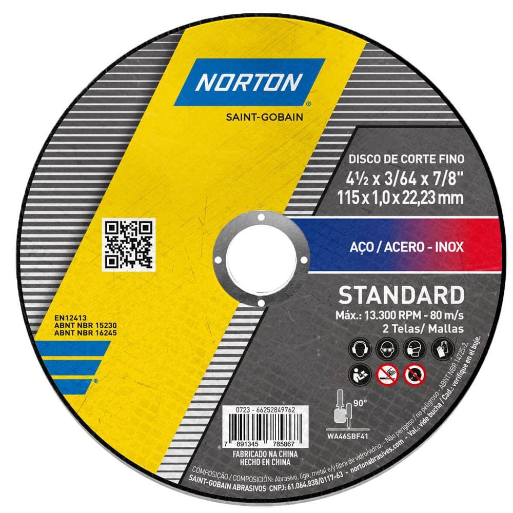 Disco De Corte Inox 4.1/2 Standard Norton