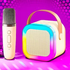 Caixinha Som Karaokê Infantil Microfone Sem Fio Bluetooth