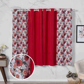 Cortina Floratta Decoração De Sala, Cozinha, 2,00M X 1,70M