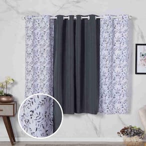 Cortina Floratta Decoração De Sala, Cozinha, 2,00M X 1,70M