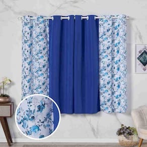 Cortina Floratta Decoração De Sala, Cozinha, 2,00M X 1,70M
