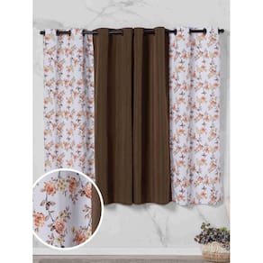 Cortina Floratta Decoração De Sala, Cozinha, 2,00M X 1,70M