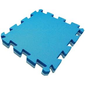 Kit 4 Tatame Infantil Grosso EVA Menino Azul Grande 50x50 Tapete Educativo Bebe Emborrachado Antiderrapante