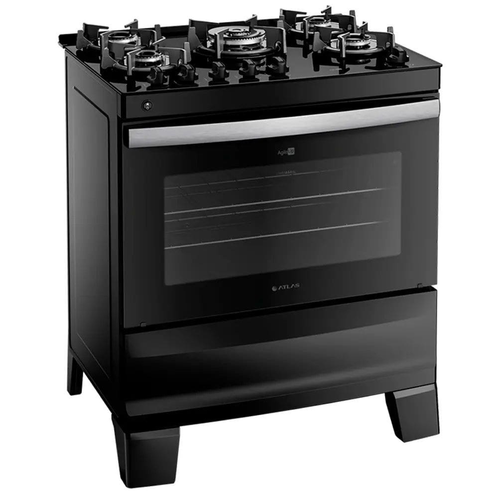 Fogão Agile Up 5 Bocas com Mesa de Vidro Atlas