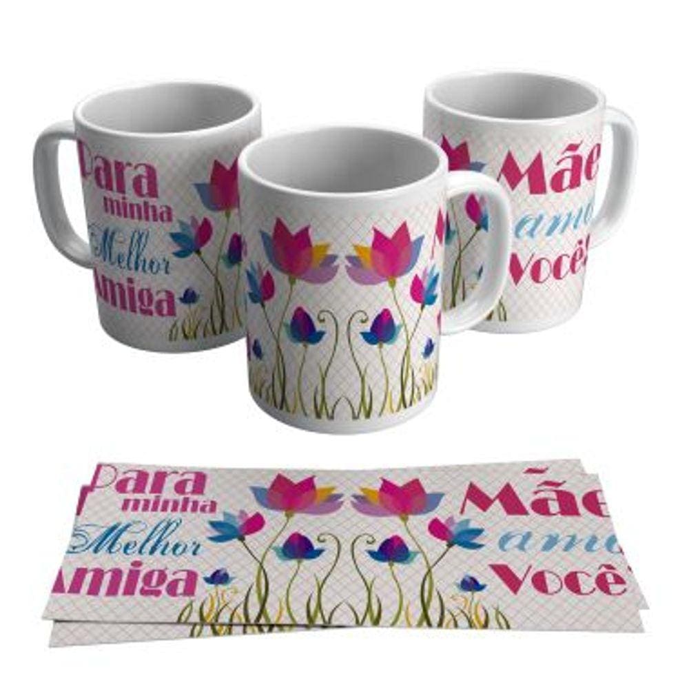 Canecas de Porcelana branca da das Mães