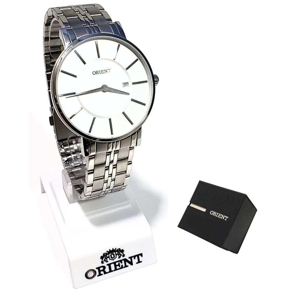 Relógio Orient Masculino Analógico Prateado Slim MBSS1261 S1SX
