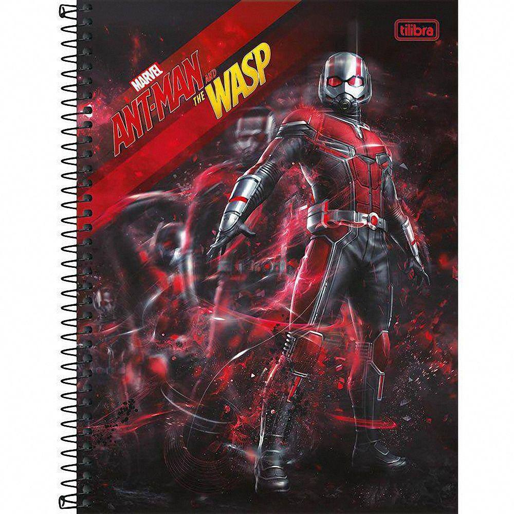 Caderno Capa Dura Universitário 10 Matérias 160 Folhas Ant-Man and the Wasp Homem Formiga e a Vespa Tilibra