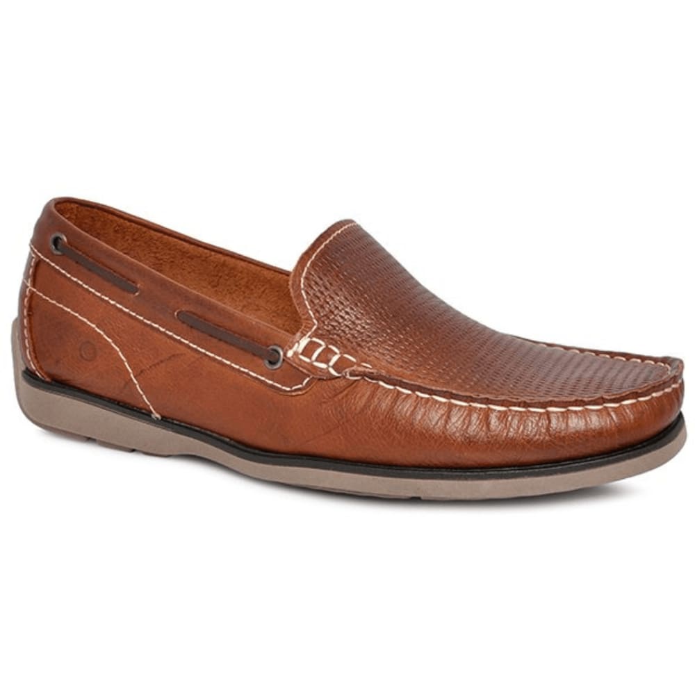 Mocassim Democrata Denim Ocean Marrom Conhaque