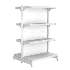 Gondola Centro 137 FIT Inicial Branco 8 Bandeja Sp Etiqueta