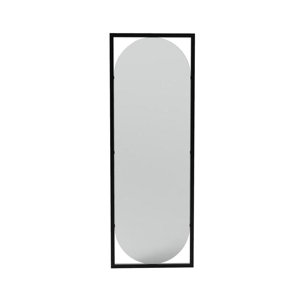 Espelho Decorativo Float Preto 123X43Cm Oblongo