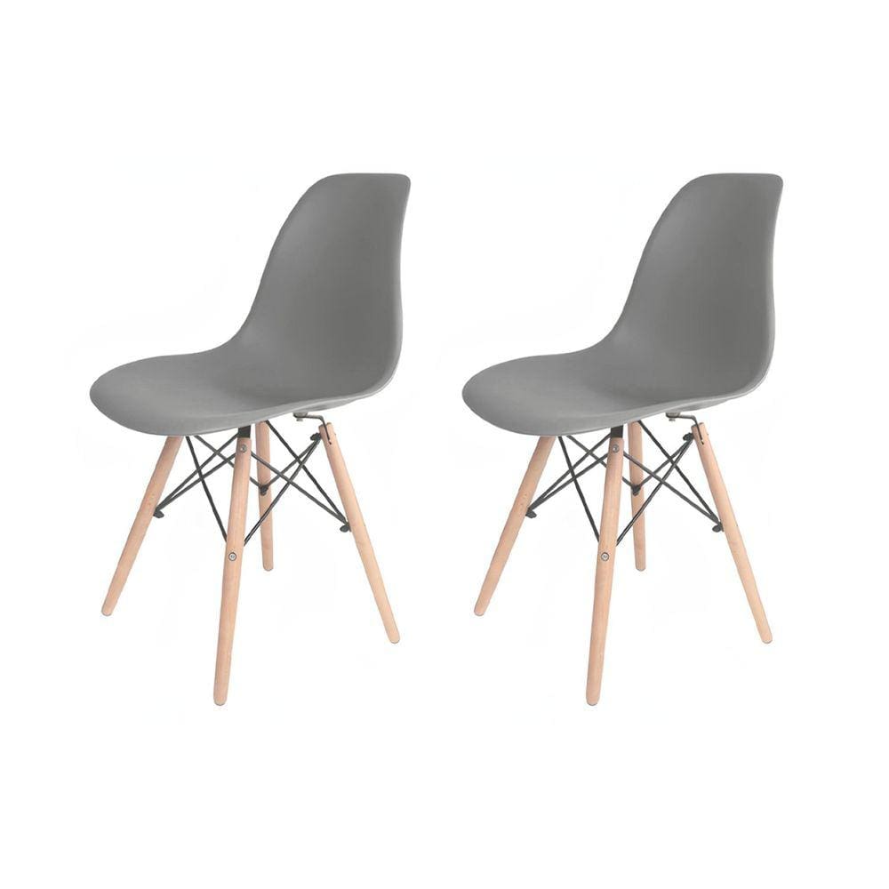 Cadeira para Sala de Jantar Eames Pp Dsw Cinza Brasão