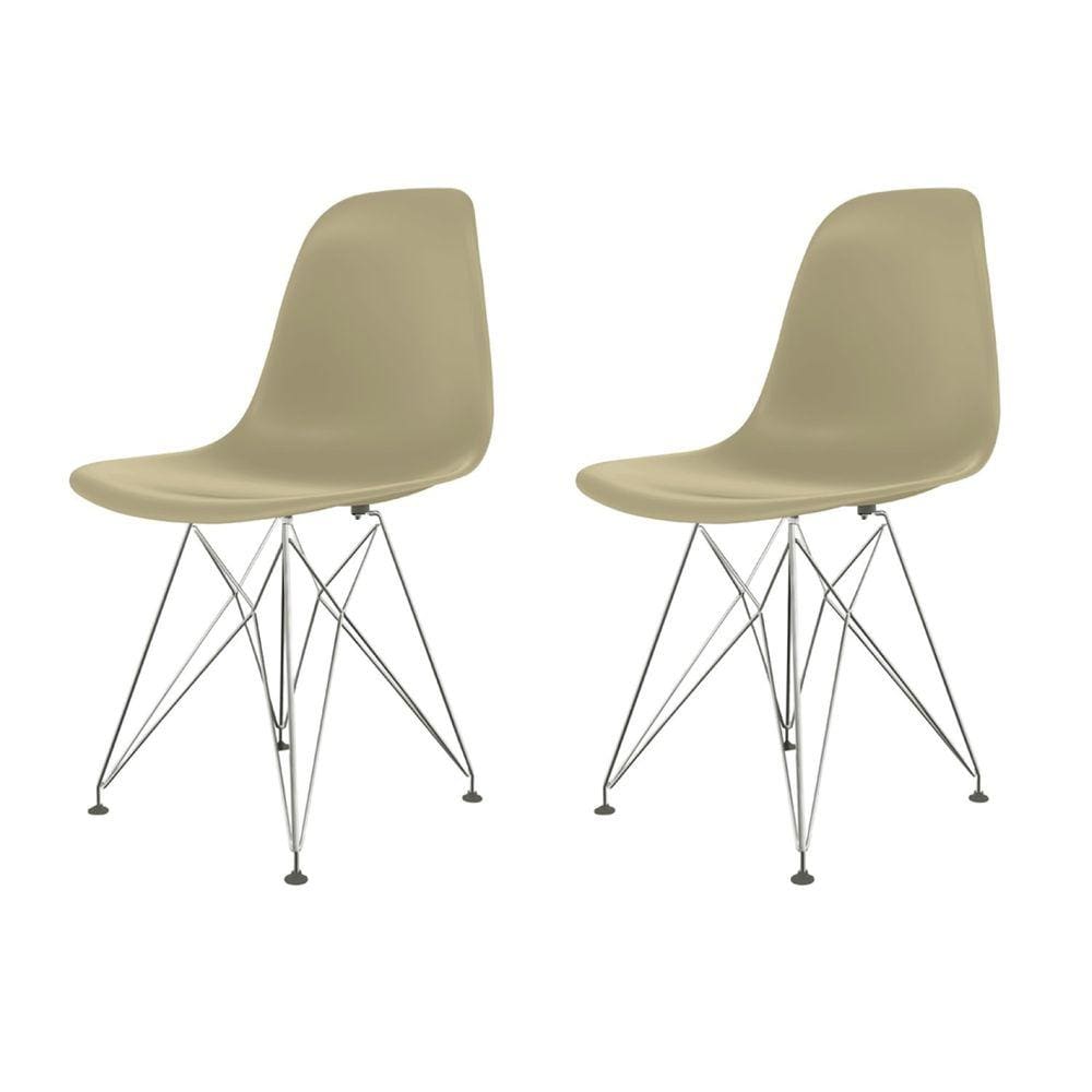 Cadeira para Sala de Jantar Eames Pp Eiffel Cinza