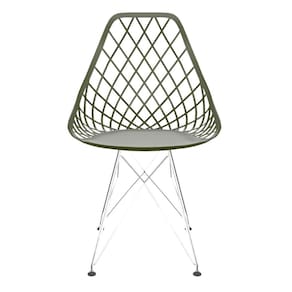 Cadeira para Sala de Jantar Kayla Eiffel Verde Militar