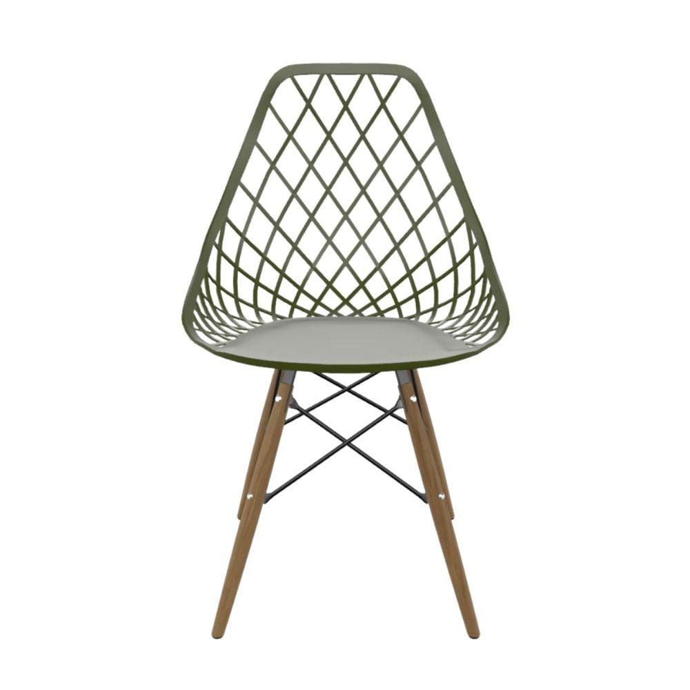 Cadeira para Sala de Jantar Kayla Dsw Verde Militar
