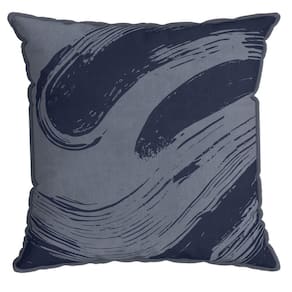 Capa Veludo Luxor 323 com Cordone 43 Cm X 43 Cm Azul/Denim