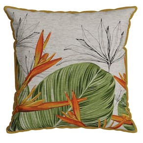 Capa Garden 049 com Cordone 43 Cm X 43 Cm Laranja/Verde