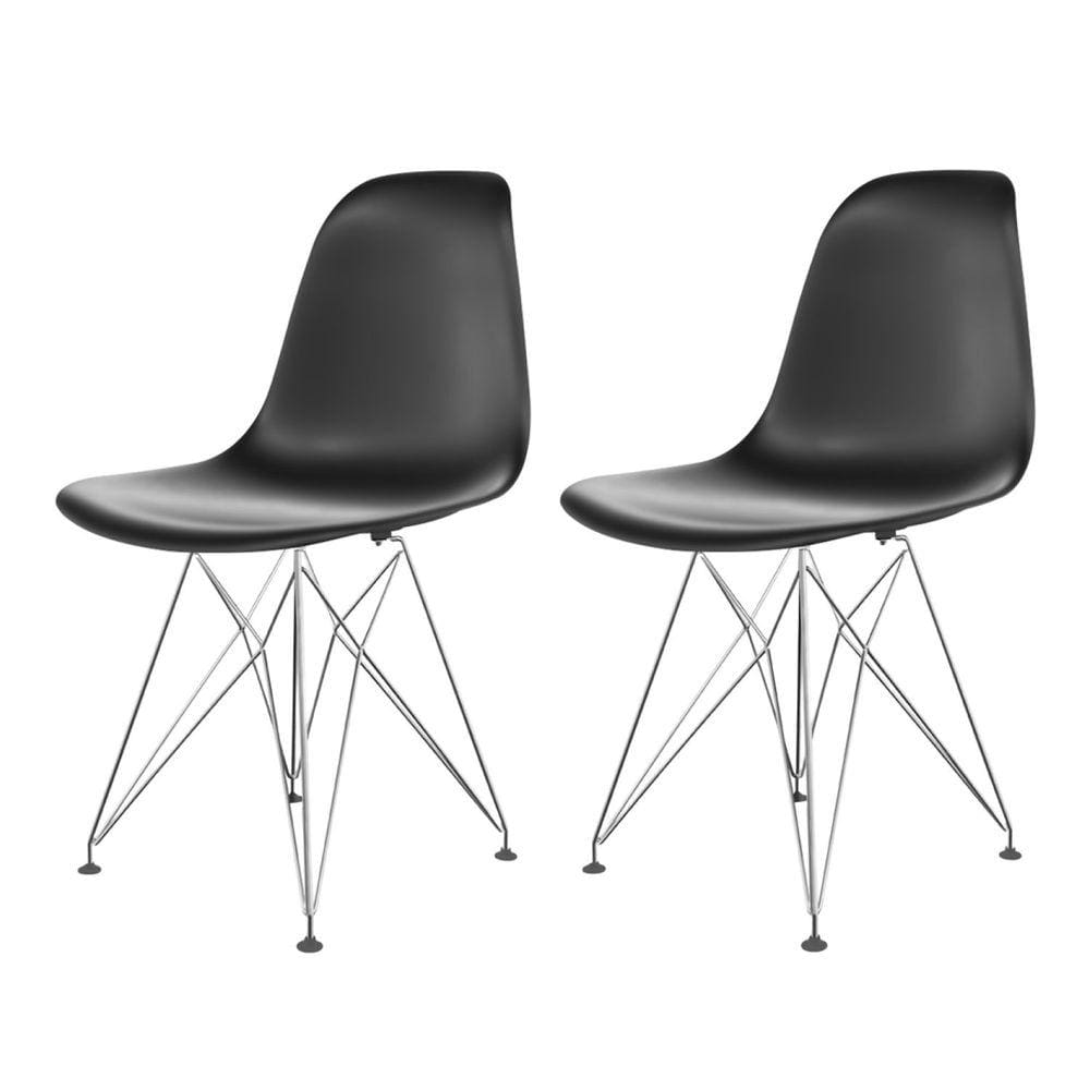 Cadeira para Sala de Jantar para Sala de Jantar Eames Pp Eiffel Preto