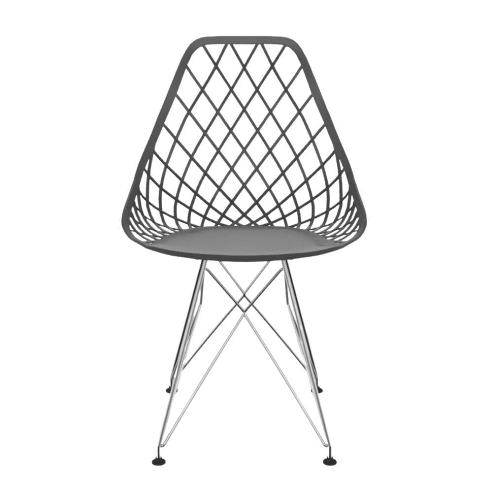 Cadeira para Sala de Jantar Kayla Eiffel Cinza Brasão