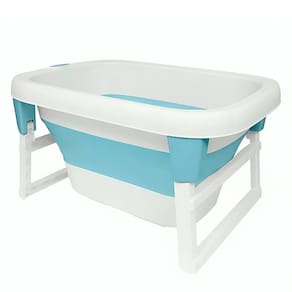 Banheira Para Bebês Dobrável Ofuro Azul 16942 - Buba