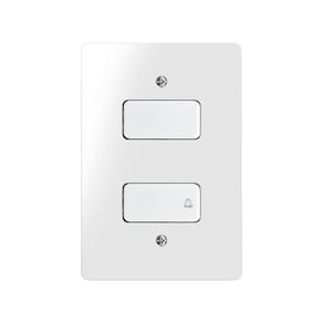 Campainha Pulsador + Interruptor Simples 6A 250V 4X2 Renova