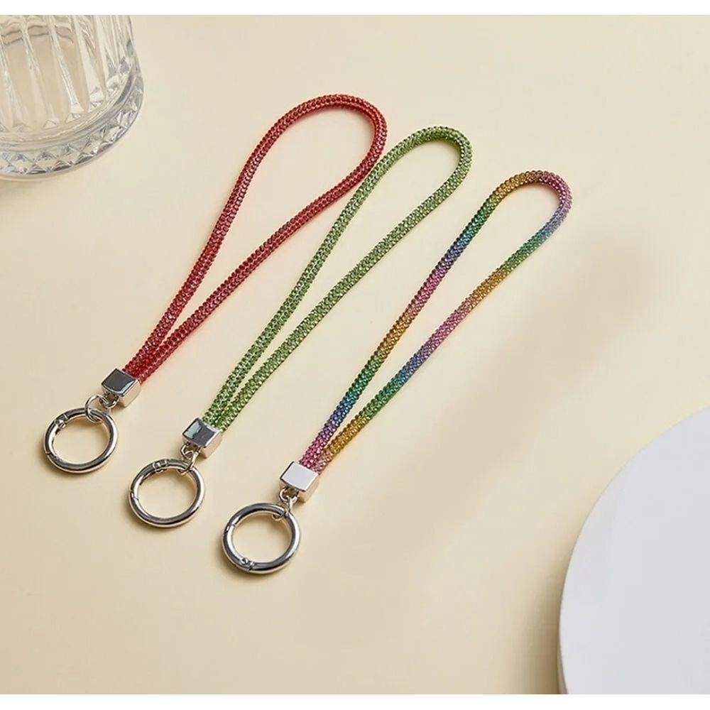 Cordão de Pulso para Celular / Chaveiro / Telefone Anti Perda Strass Brilhante Cordinha Alça de pulso Brilho
