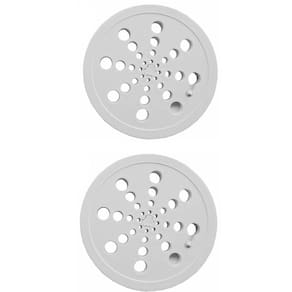 Kit 2 Grelha Ralo Plastico Redondo Branco Abre E Fecha 15 Cm
