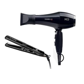 Kit Mq - Secador Cabelo Mq Turbo Black 2500W 220V + Chapinha Prancha Mq Pro 480 Velox Bivolt