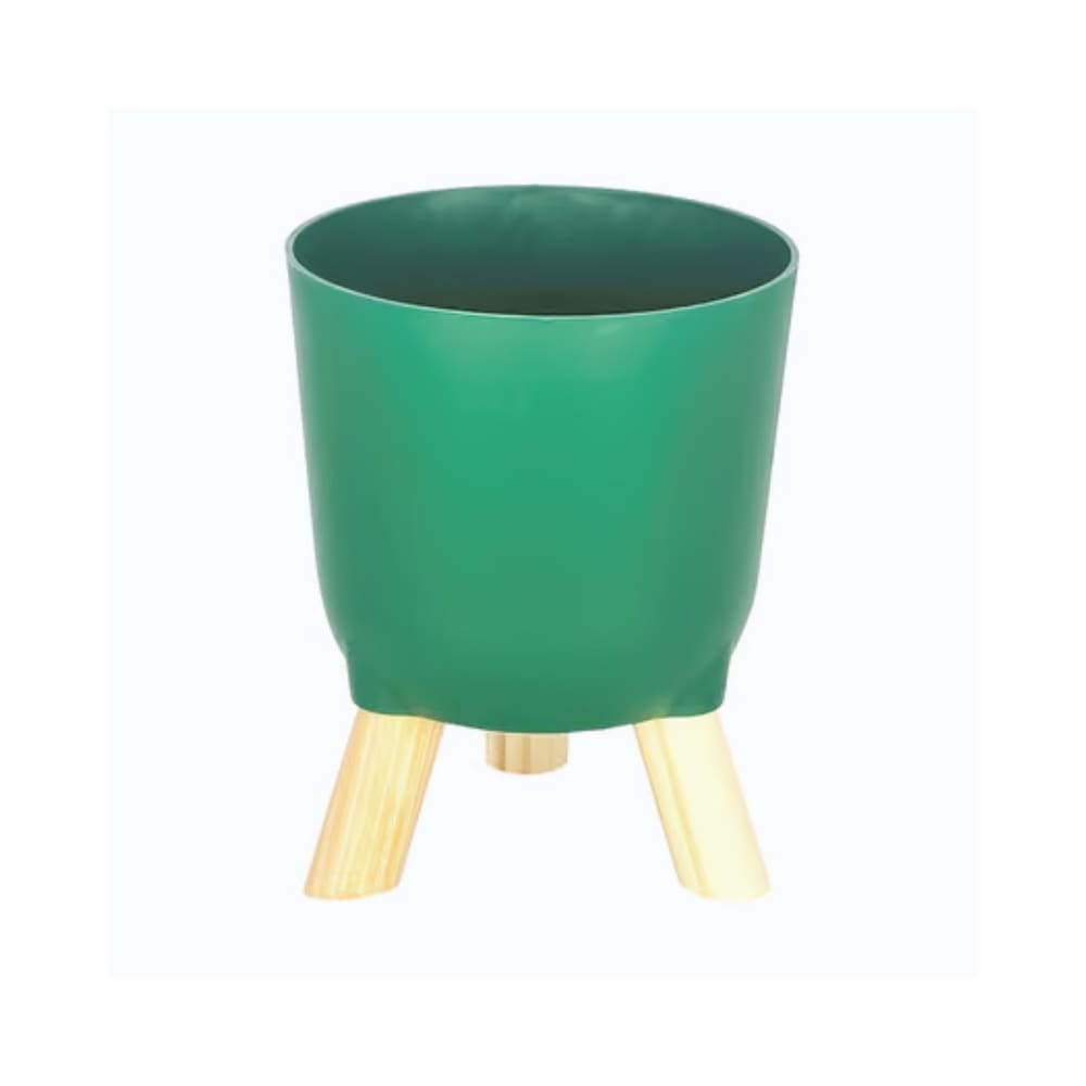 Vaso de Planta Cachepô Boho N°11 com Pés de Madeira