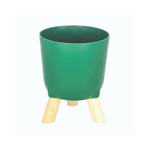 Vaso de Planta Cachepô Boho N°11 com Pés de Madeira