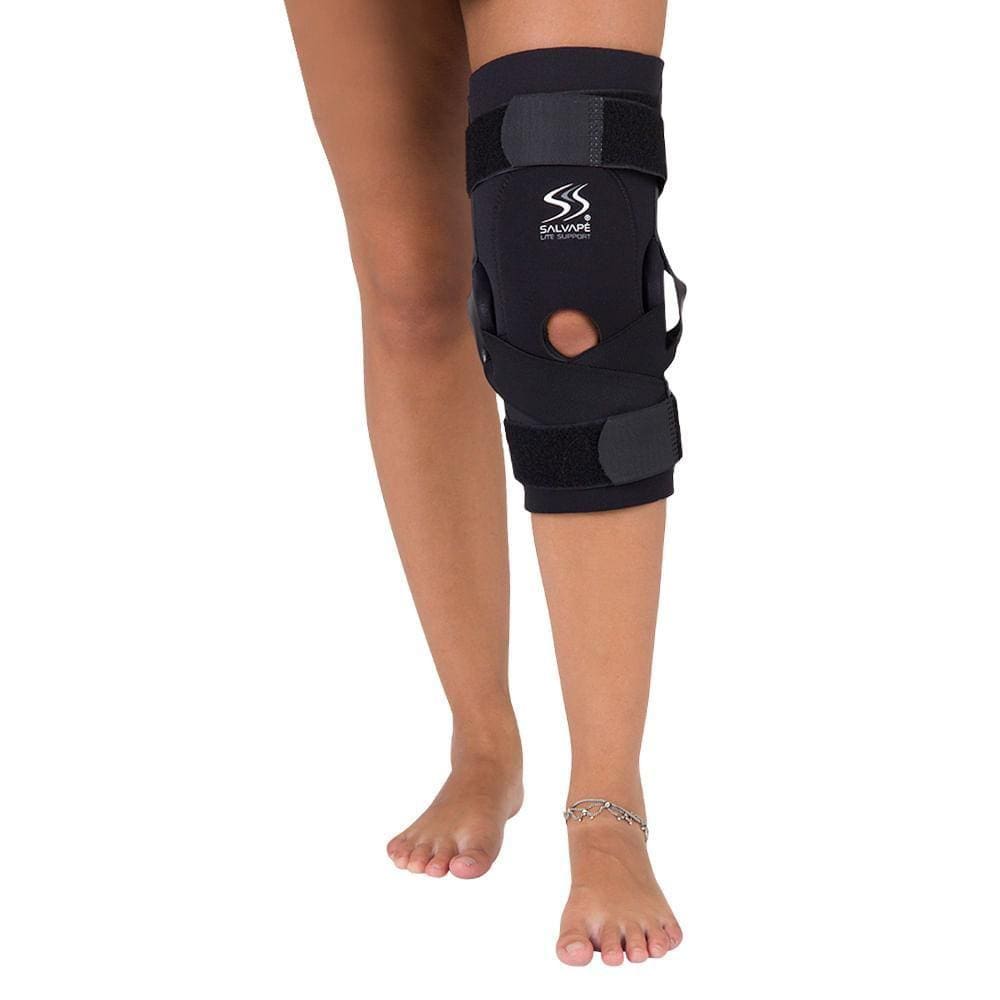 Joelheira Neoprene Cintas Cruzadas 533 Preta Salvape Grande