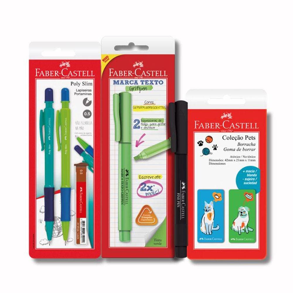 Kit Escrita Verde Faber-Castell