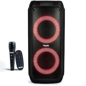 Caixa de Som Moob Fusion 400W Bluetooth TWS Iluminação em LED Com Dois Alto Falantes de 6,5"