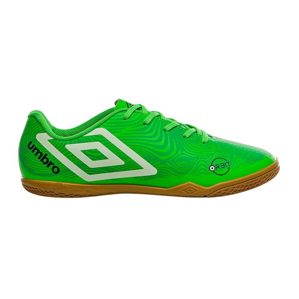 Chuteira Umbro Orbit Futsal Indoor Masculina Verde Branco Preto