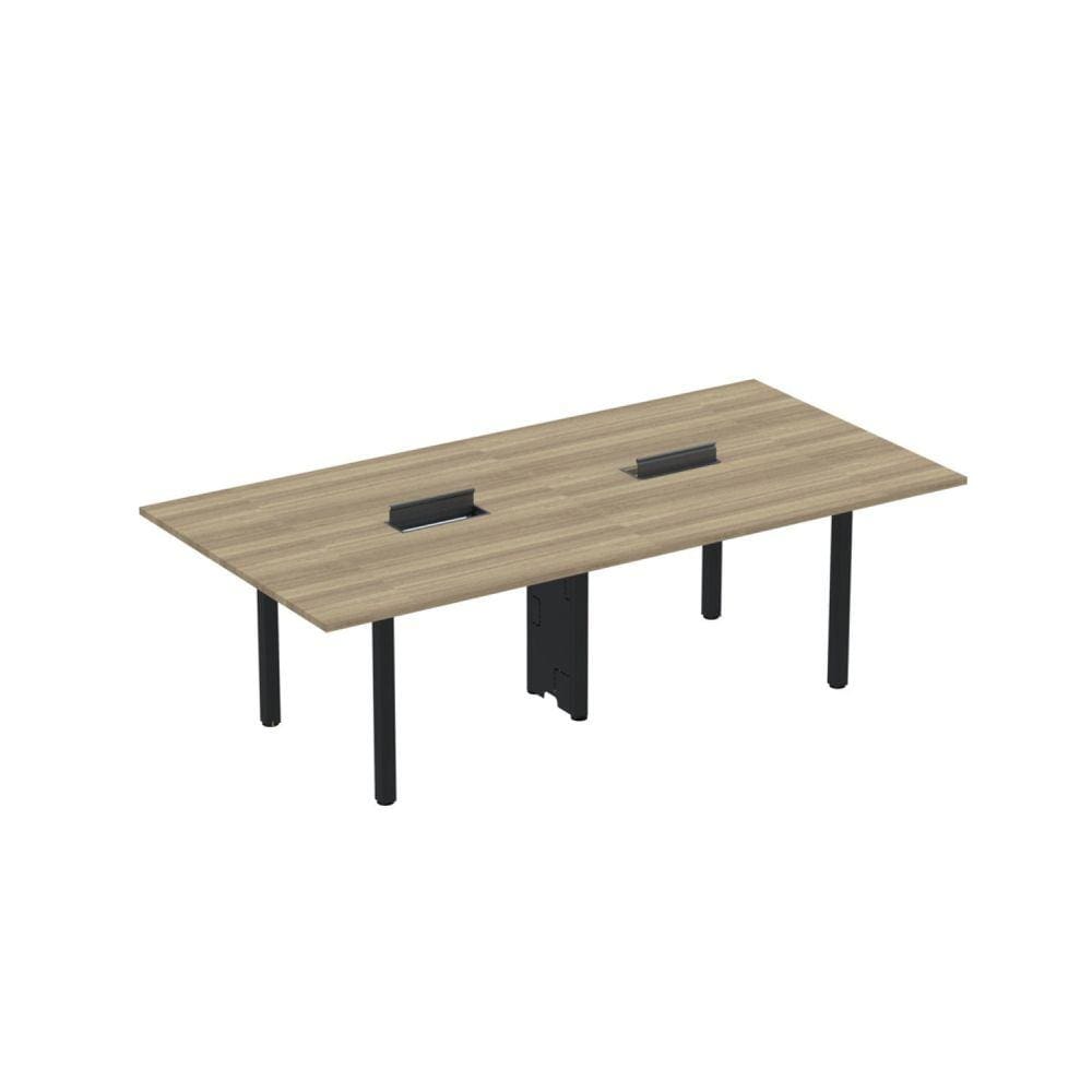 Mesa Reunião 320cm X 140cm Mrcpb3214 Noce Naturalle/Preto