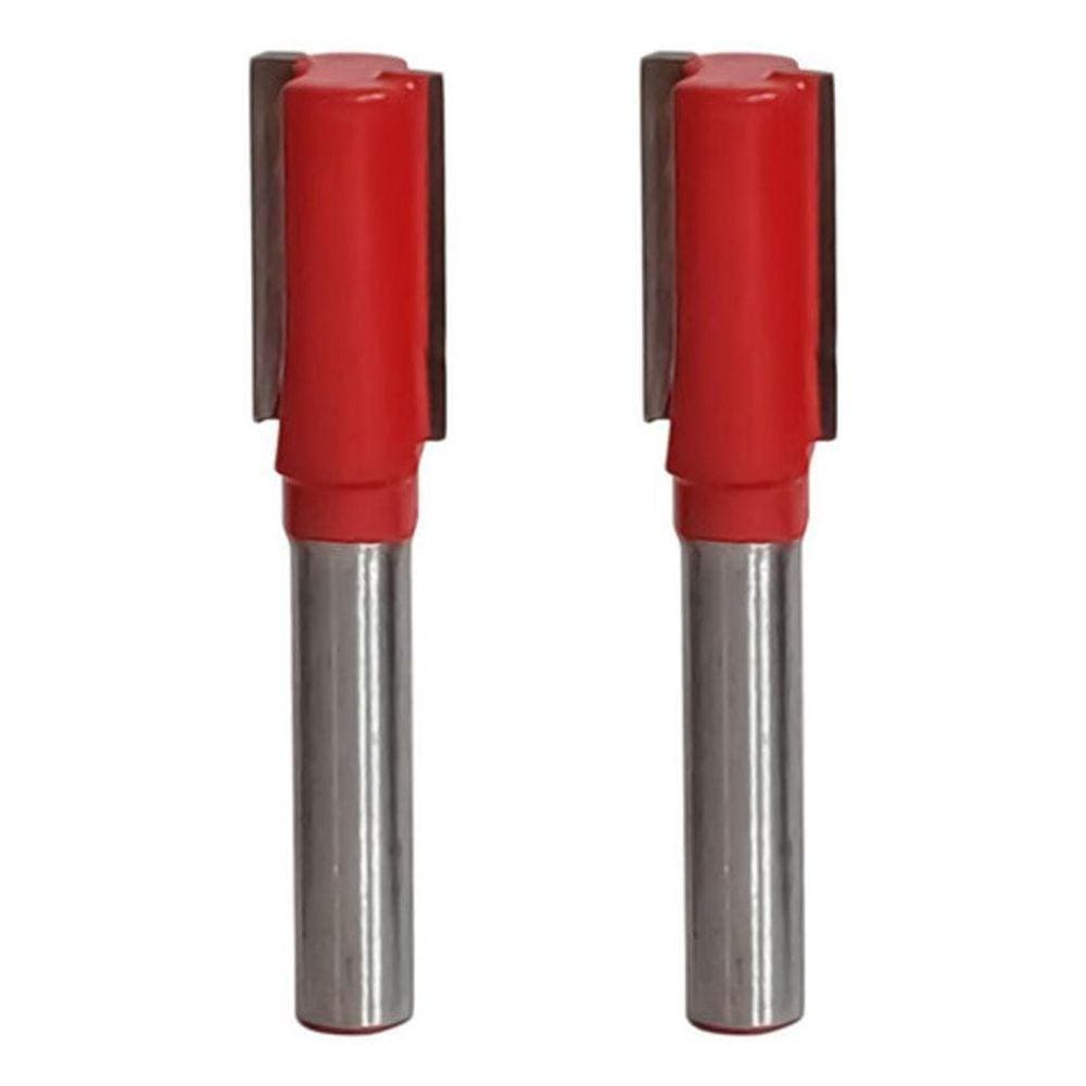 Kit 2 Fresa Reta Paralela 10Mm Haste 6Mm Metal Duro Tupia