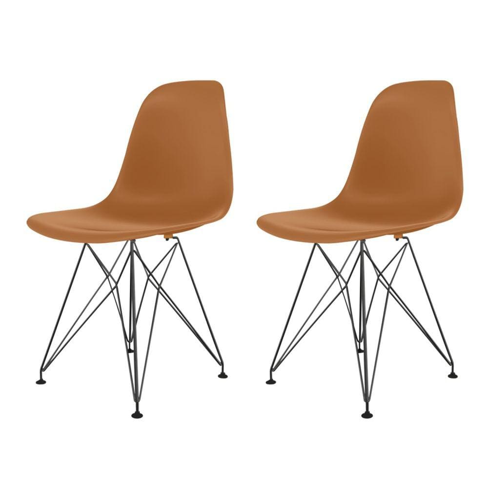 Cadeira para Sala de Jantar Eames Pp Eiffel Tangerina