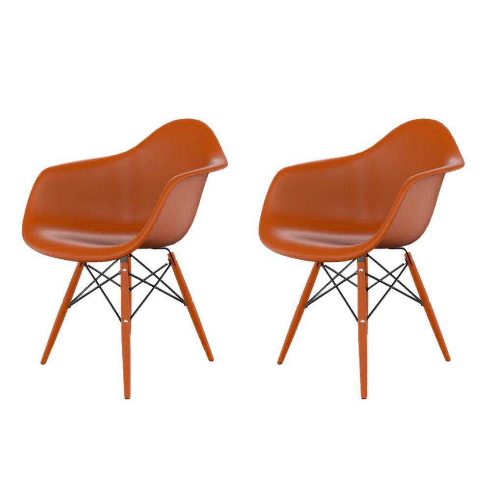Cadeira para Sala de Jantar Arm Dsw Inj Tangerina