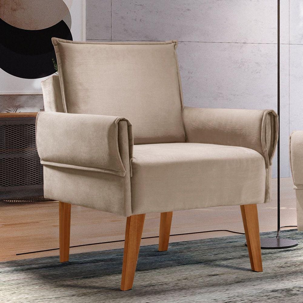 Poltrona para Sala de Estar Vintage Jolie/Cinza