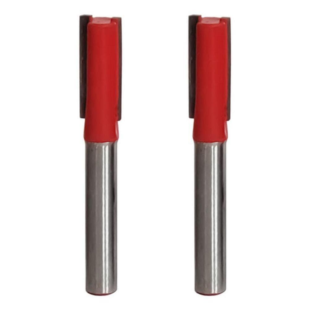 Kit 2 Fresa Reta Paralela 8Mm X 6Mm Metal Duro Tupia Madeira